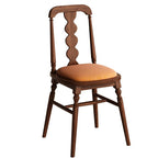 1x/2x Retro Leisure Backrest Solid Wood Chair - image 1