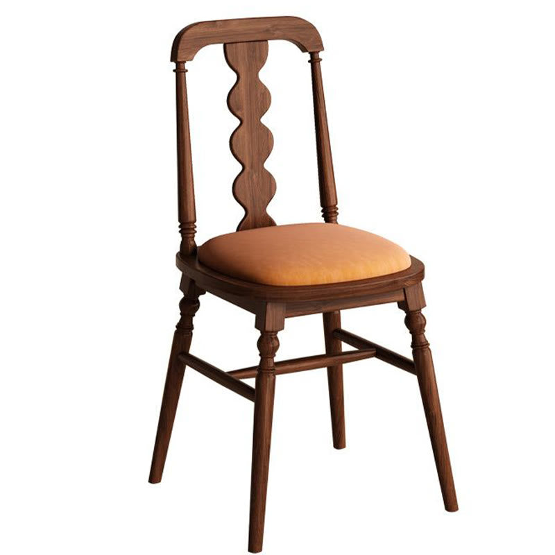 1x/2x Retro Leisure Backrest Solid Wood Chair - image 1
