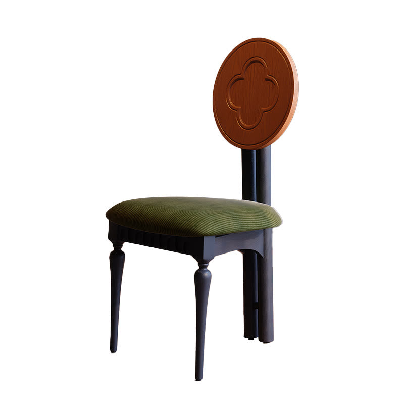 1x/2x Small Living Room Back Chair Solid Wood Dining Chair - image 1