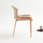 1x/2x Saddle Leather Simple Dining Chair With Armrests - image 5