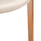 1x/2x Saddle Leather Simple Dining Chair With Armrests - image 10