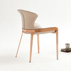 1x/2x Saddle Leather Simple Dining Chair With Armrests - image 6