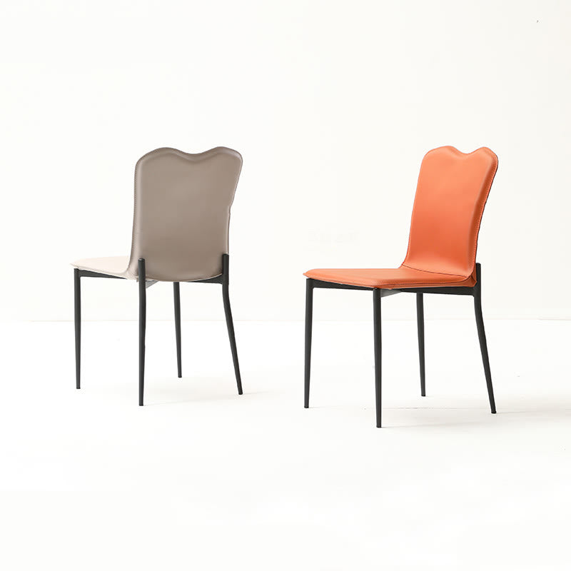 1x/2x Modern Minimalist Saddle Leather Dining Chair - image 1