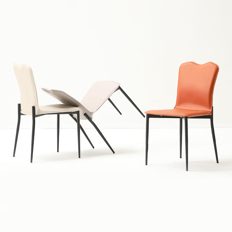 1x/2x Modern Minimalist Saddle Leather Dining Chair - image 6