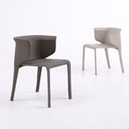 1x/2x Modern Curved Wrap-around Saddle Leather Dining Chair - image 0