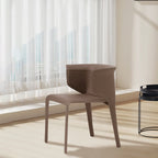 1x/2x Modern Curved Wrap-around Saddle Leather Dining Chair - Brown - 2x - image 4