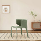 1x/2x Modern Curved Wrap-around Saddle Leather Dining Chair - Light Green - 2x - image 6