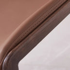 1x/2x Saddle Leather Living Room Backrest Dining Chair