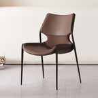 1x/2x Saddle Leather Living Room Backrest Dining Chair