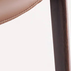 1x/2x Saddle Leather Living Room Backrest Dining Chair