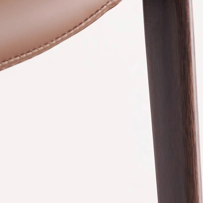 1x/2x Saddle Leather Living Room Backrest Dining Chair