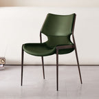 1x/2x Saddle Leather Living Room Backrest Dining Chair