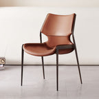1x/2x Saddle Leather Living Room Backrest Dining Chair - Orange - 2x - image 6