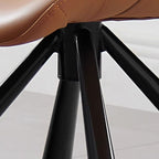 1x/2x Swivel Saddle Leather Dining Chair With Armrests - image 11