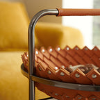 Simple Saddle Leather Mobile Side Table - image 9