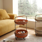 Simple Saddle Leather Mobile Side Table - image 2