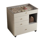 Multifunctional Visual Storage Saddle Leather Nightstand - image 1