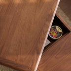Movable Extendable Solid Wood Trolley Coffee Table Side Table - image 7