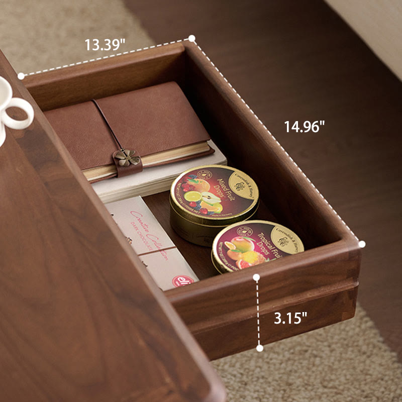 Movable Extendable Solid Wood Trolley Coffee Table Side Table - image 6