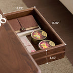 Movable Extendable Solid Wood Trolley Coffee Table Side Table - image 6
