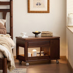 Movable Extendable Solid Wood Trolley Coffee Table Side Table - image 3