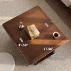 Movable Extendable Solid Wood Trolley Coffee Table Side Table - image 10