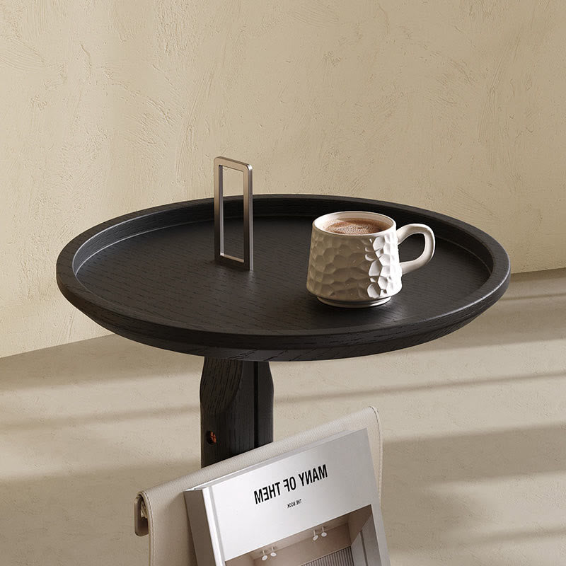 Modern Stainless Steel Saddle Leather Side Table