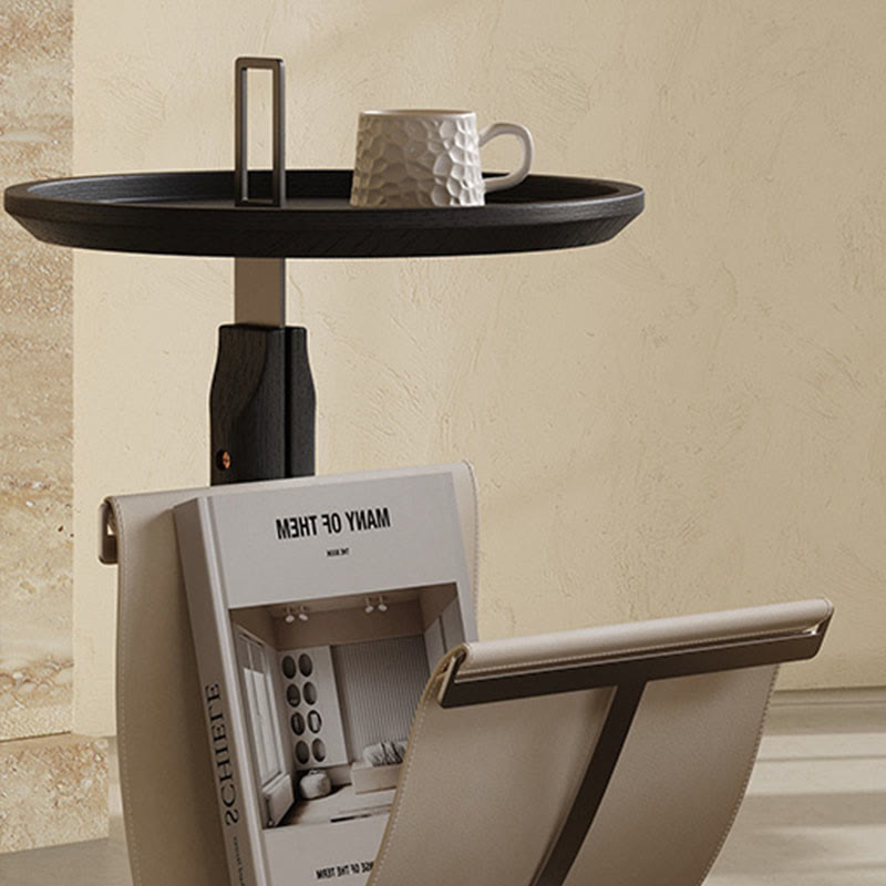 Modern Stainless Steel Saddle Leather Side Table - image 6
