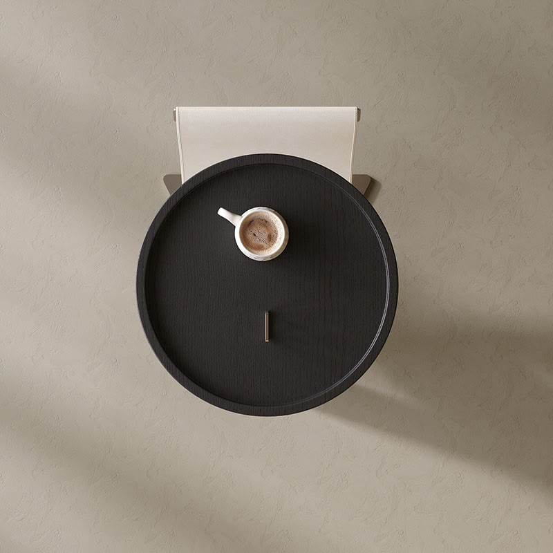 Modern Stainless Steel Saddle Leather Side Table - image 3