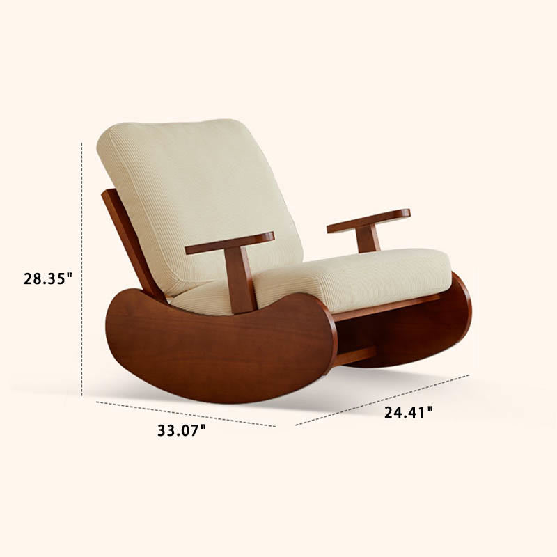 Single Corduroy Solid Wood Recliners