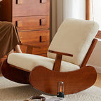Single Corduroy Solid Wood Recliners - image 2