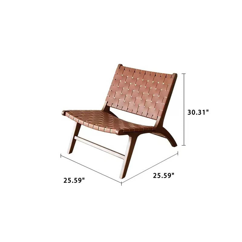 Solid Wood Vintage Rope Lounge Chair