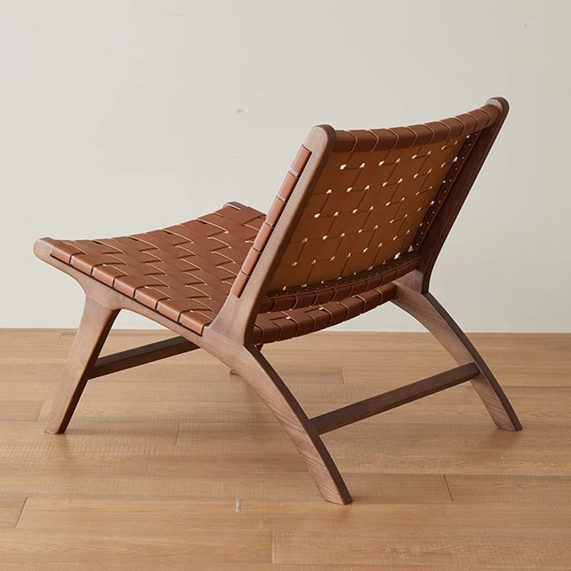 Solid Wood Vintage Rope Lounge Chair - image 6