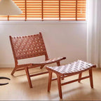 Solid Wood Vintage Rope Lounge Chair - image 3