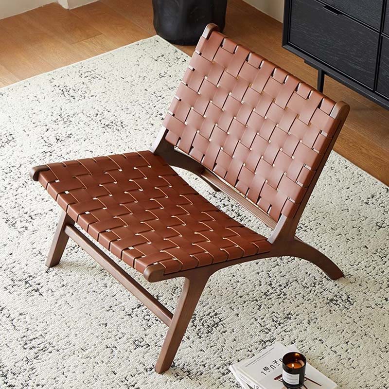 Solid Wood Vintage Rope Lounge Chair