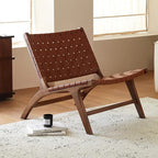 Solid Wood Vintage Rope Lounge Chair - image 4