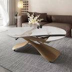 Rectangular  Stone Top Dining Table with Casters - Pandora Top +  Bronze Base - image 0