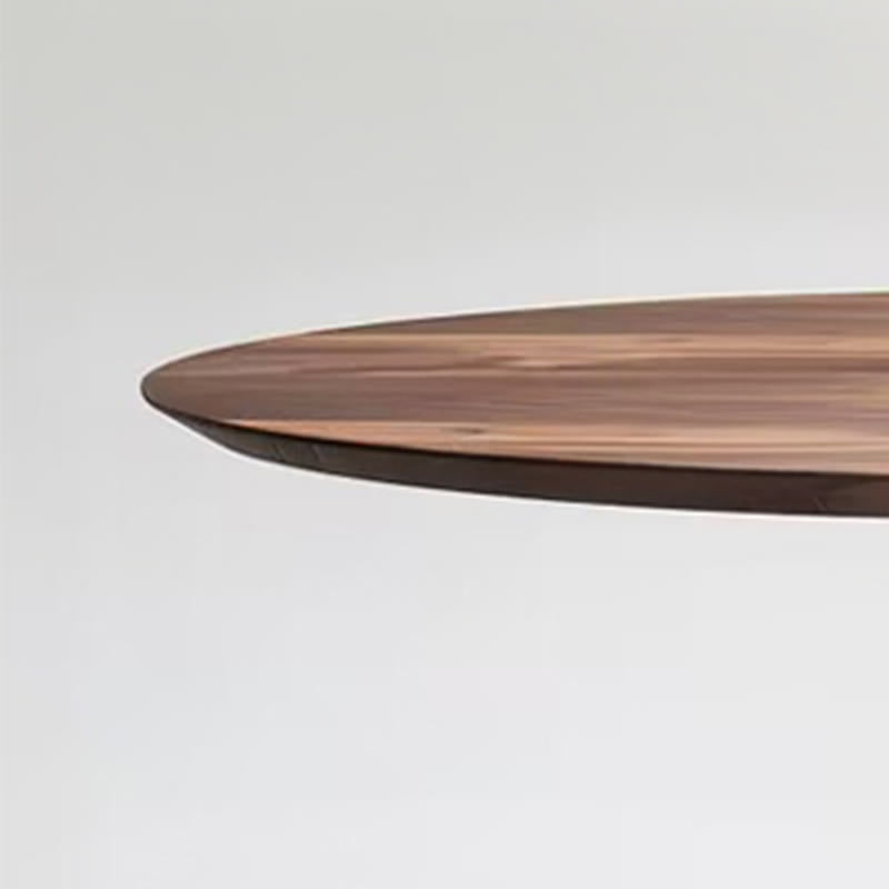 Trunk Type Base Walnut Solid Wood Dining Table - image 4