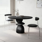 Solid Wood Round Dining Table With Shaped Base - image 3