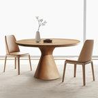 47" Living Room Farmhouse Style Circle Dining Table - Natural Wood - image 0
