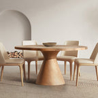 47" Living Room Farmhouse Style Circle Dining Table - image 3