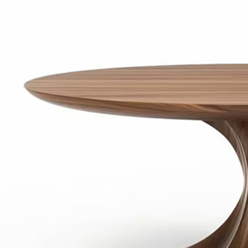 Solid Wood Round Dining Table With Pedestal Base - image 2