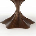 Solid Wood Round Dining Table With Pedestal Base - image 3