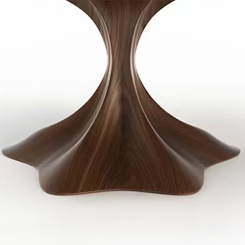 Solid Wood Round Dining Table With Pedestal Base - image 3