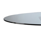 Modern Walnut Tempered Glass Round Dining Table - image 4