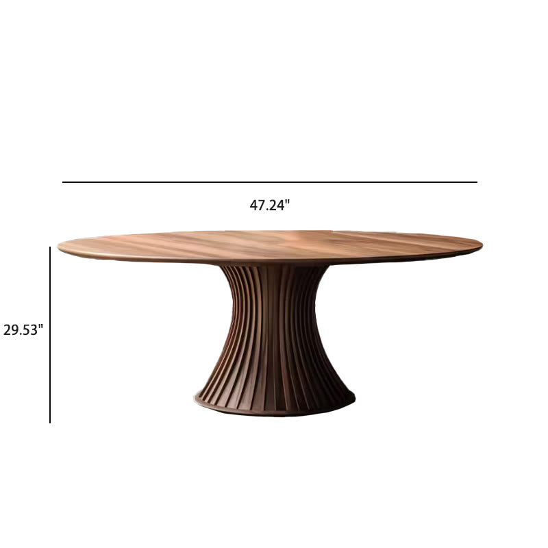 Mid-century Solid Wood Round Table - image 6