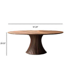 Mid-century Solid Wood Round Table - image 6