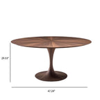 47" Retro Solid Wood Round Dining Table - image 5