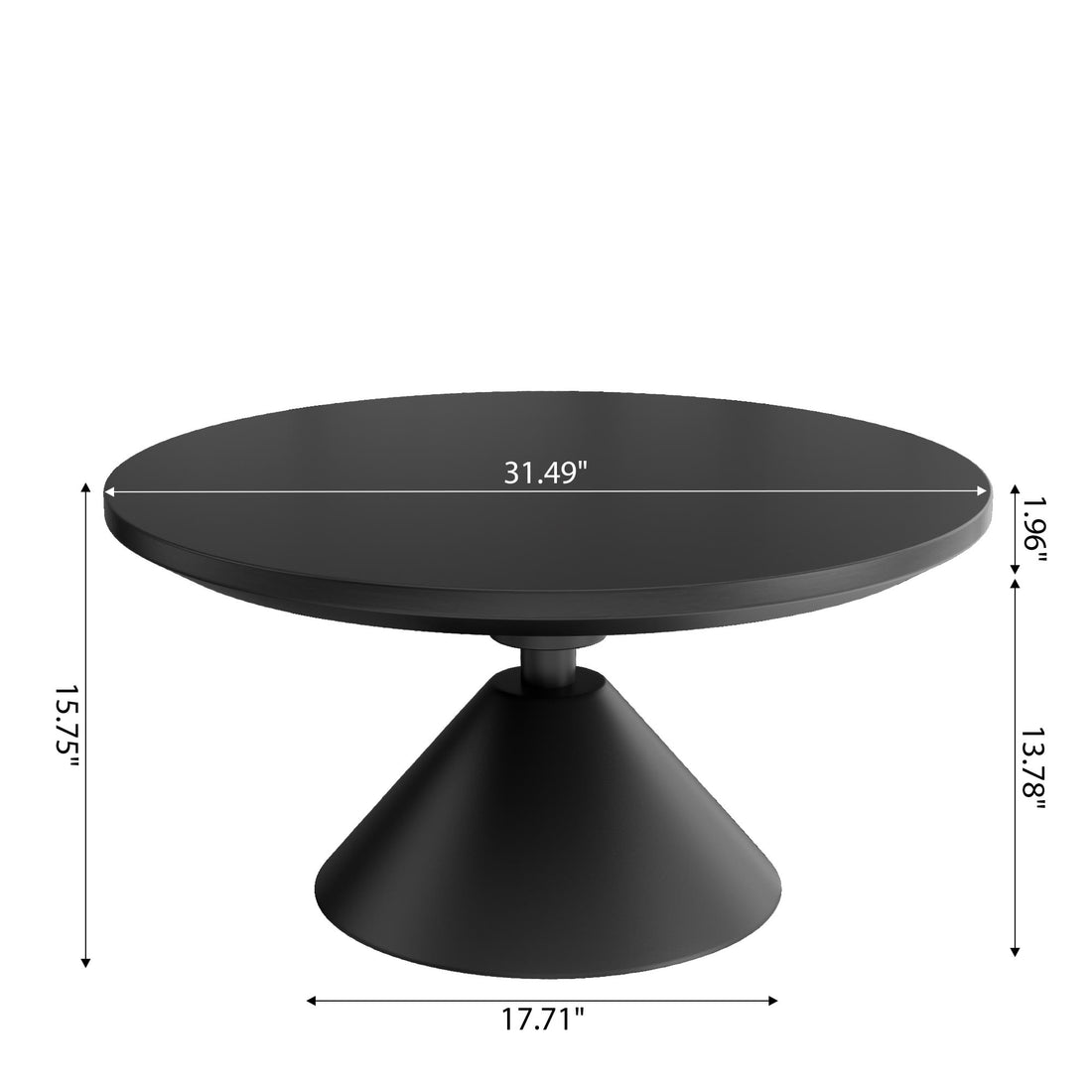 Modern Black Circular-shaped Coffee Table