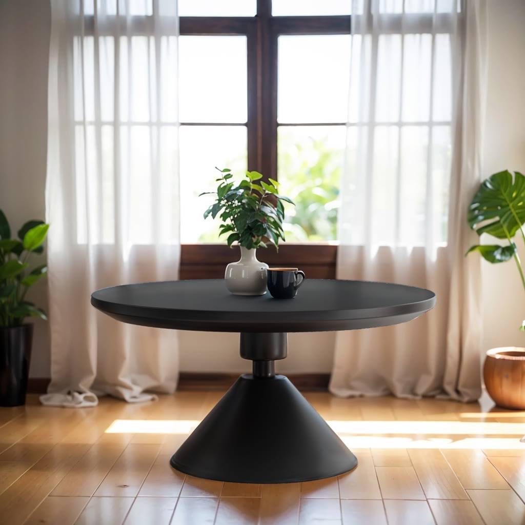 Modern Black Circular-shaped Coffee Table